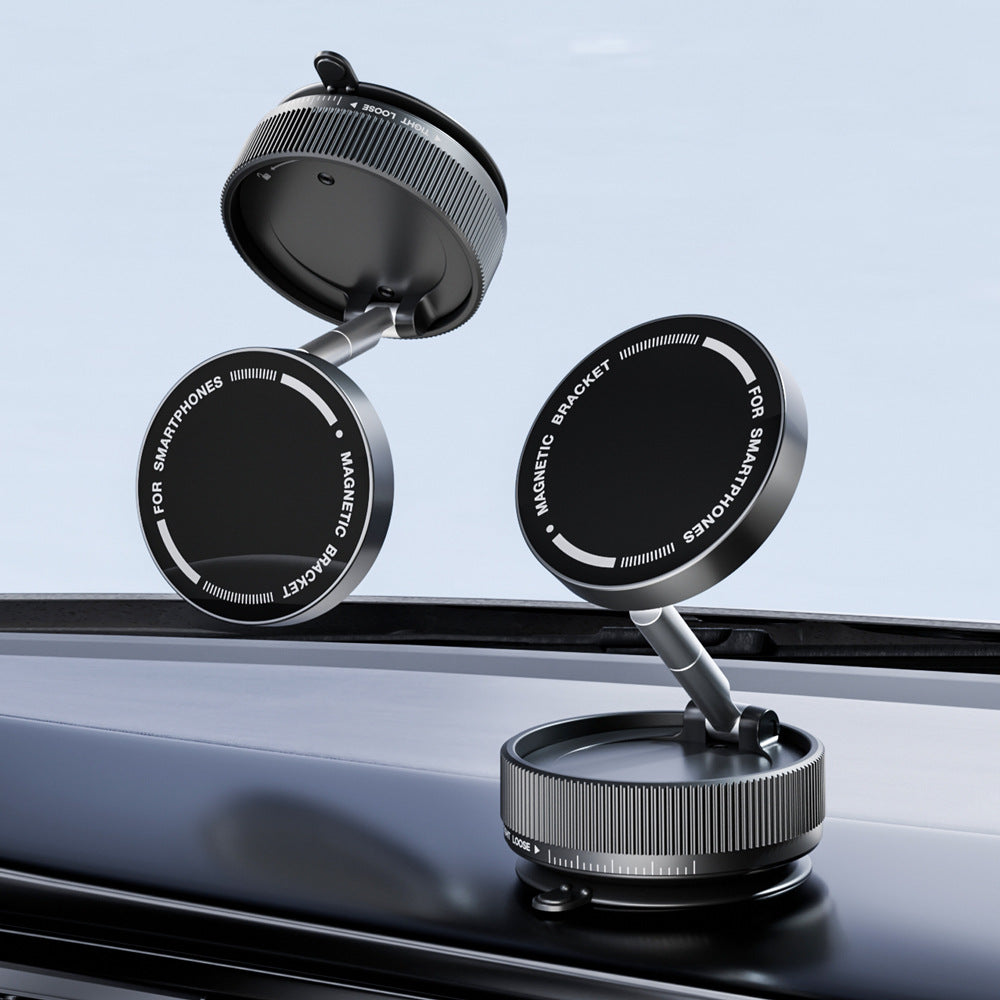 NNEDSZ Black Magnetic Car Phone Mount - 66x66x34mm with Adjustable Bracket for Easy Smartphone Access
